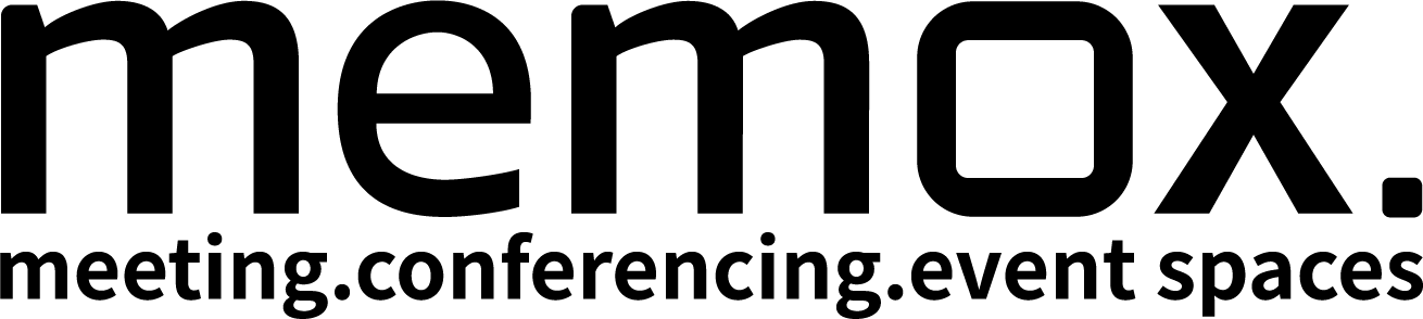 memox – meeting.conferencing.event spaces – memos.world Taunusanlage Frankfurt – Logo